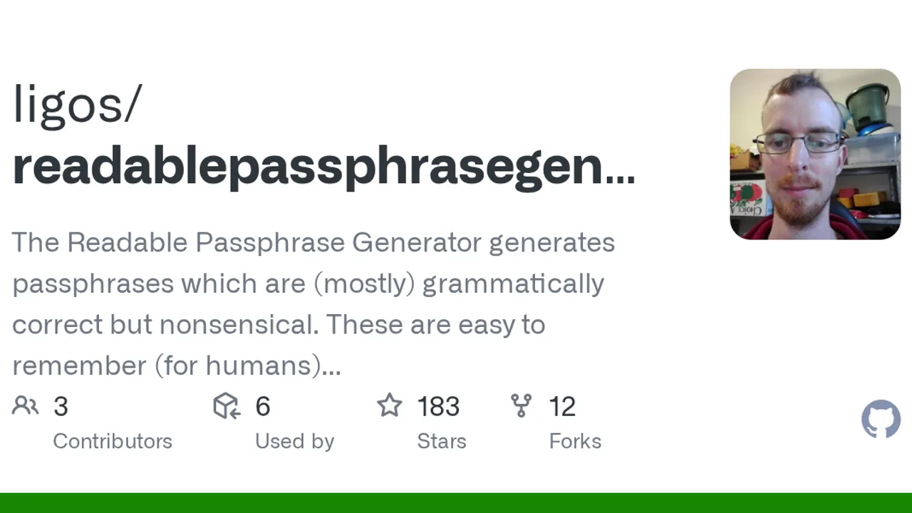 Readable Passphrase Generator screenshot