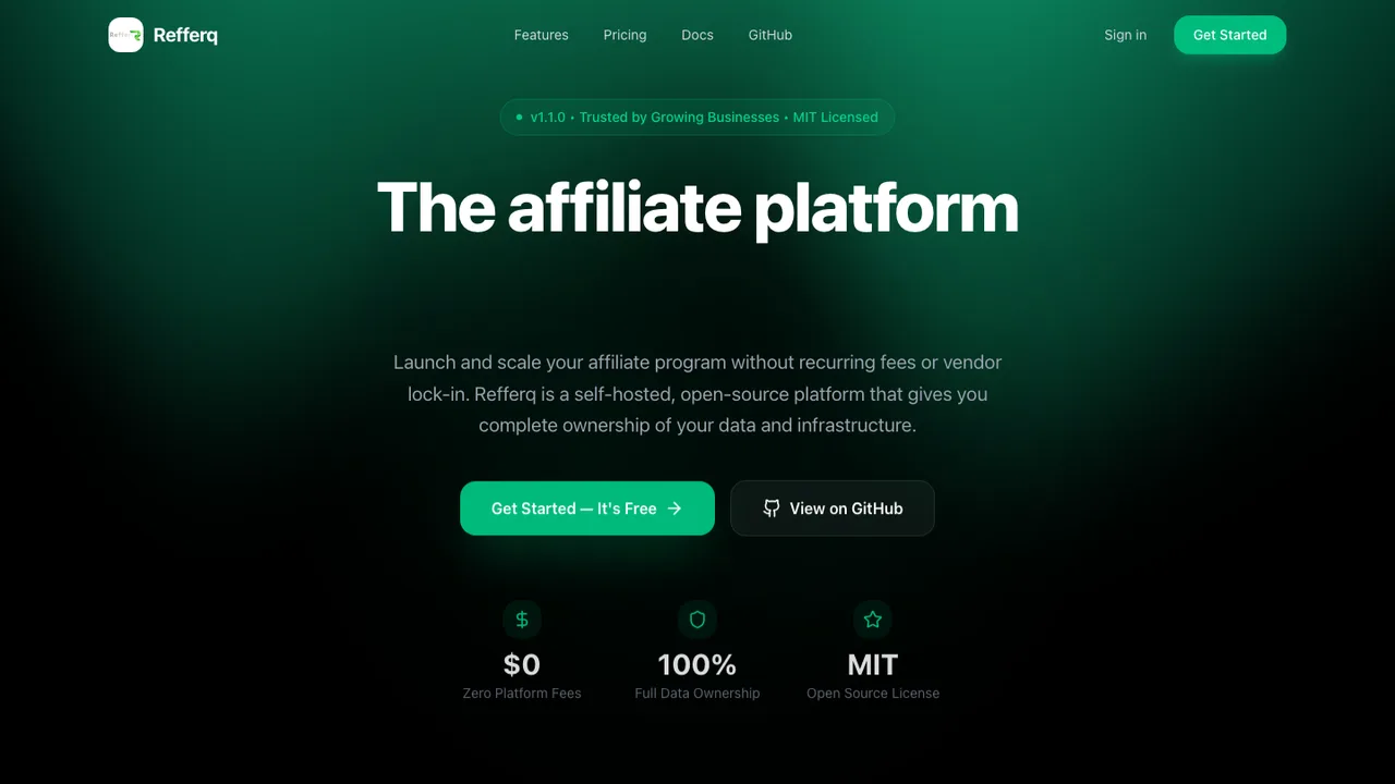 Refferq screenshot