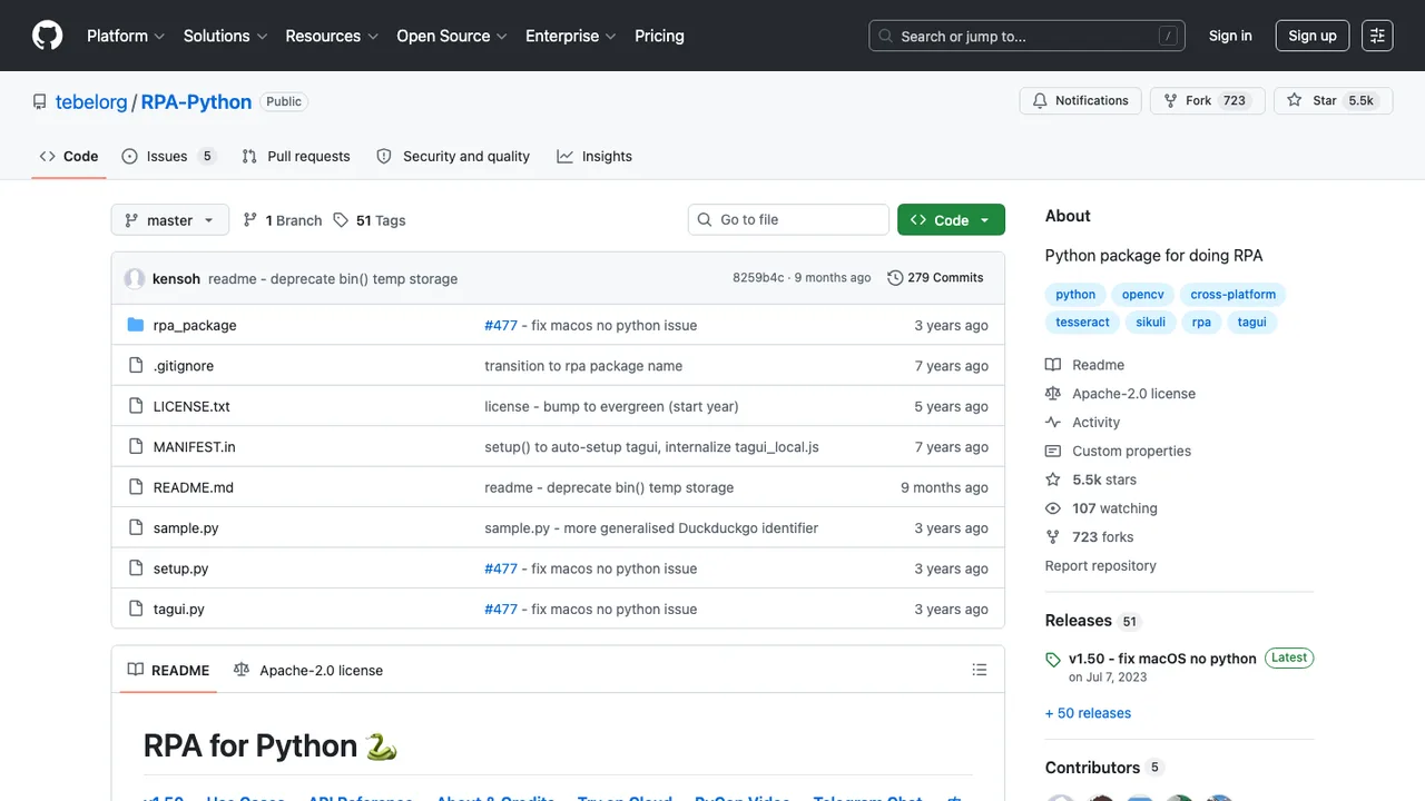 RPA for Python screenshot