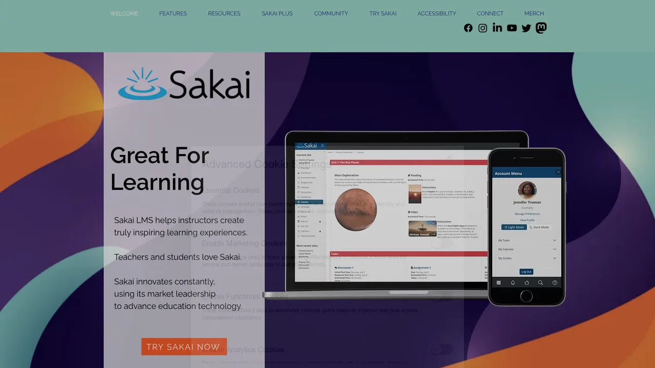 Sakai screenshot