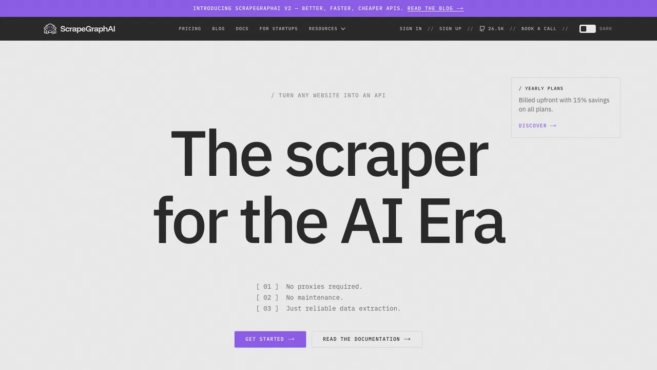 ScrapeGraphAI screenshot