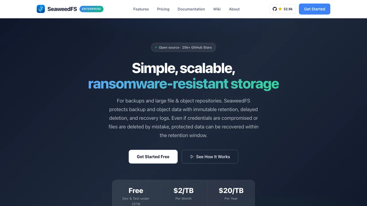 SeaweedFS screenshot