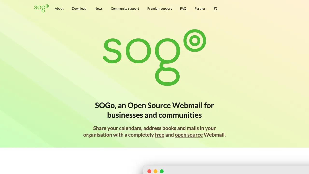 SOGo screenshot