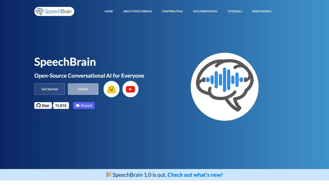SpeechBrain screenshot