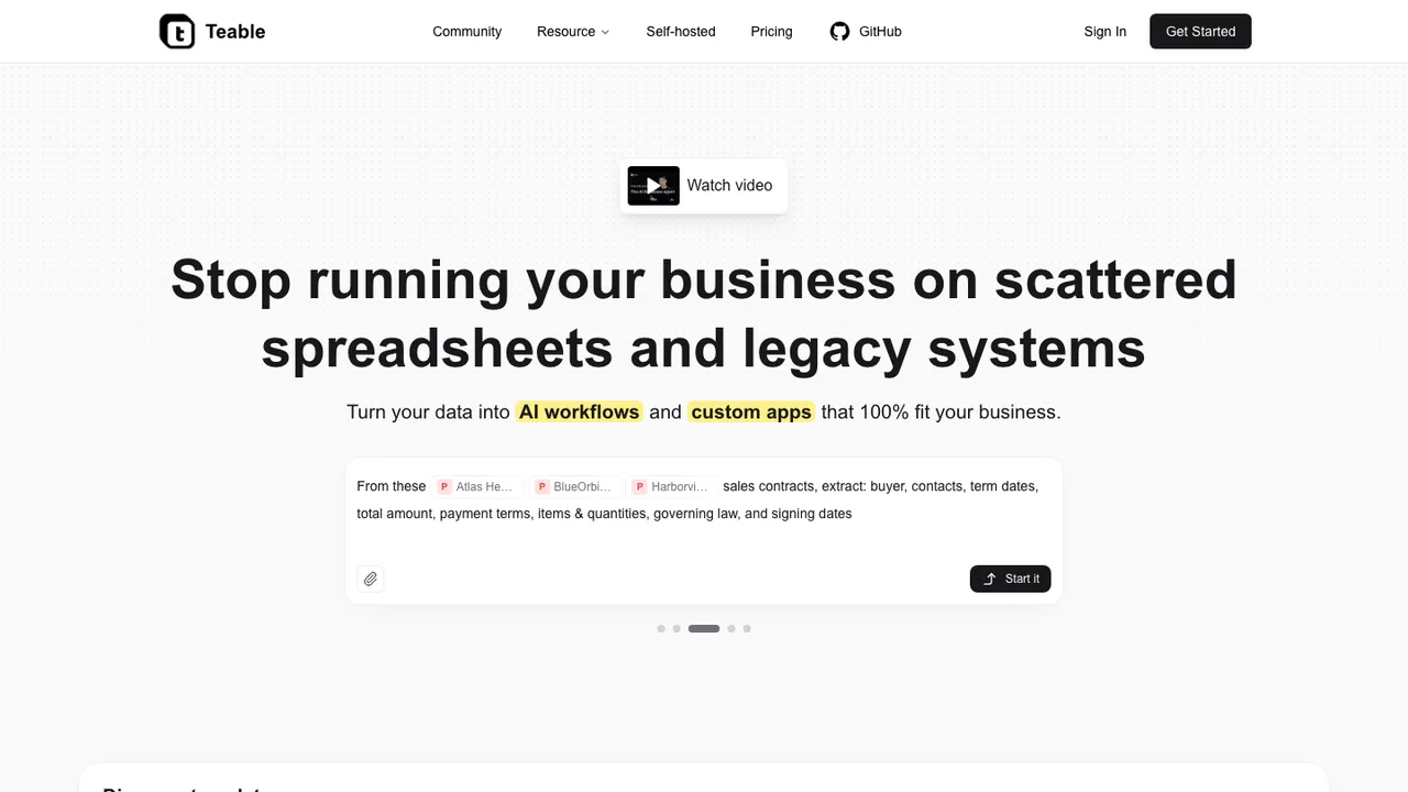 Teable screenshot
