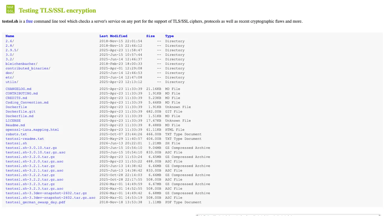 testssl.sh screenshot