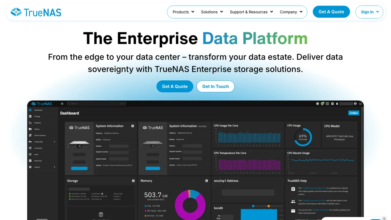 TrueNAS screenshot