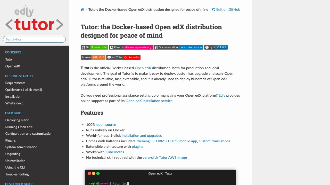 Tutor screenshot