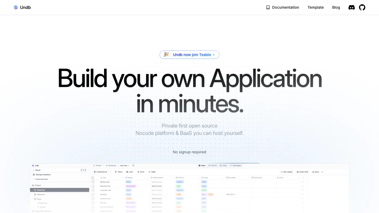undb screenshot