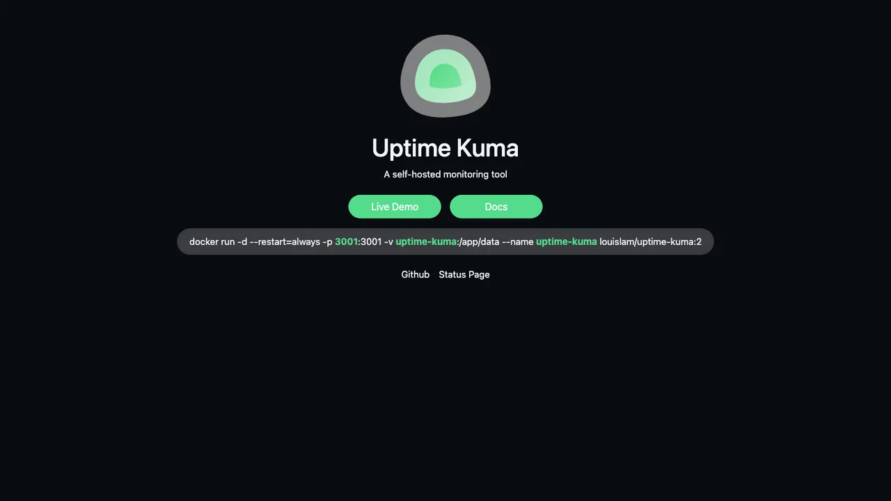 Uptime Kuma screenshot