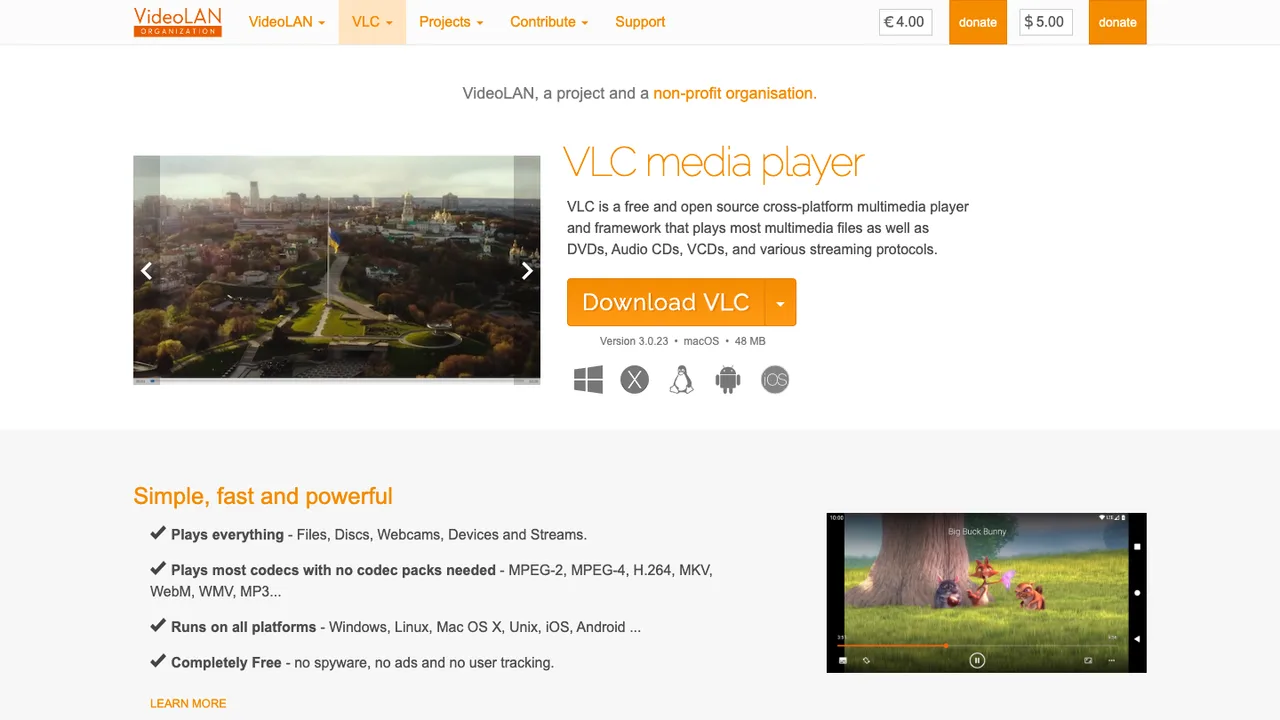 VLC screenshot