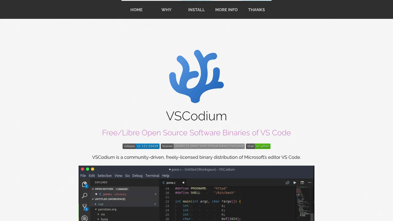 VSCodium screenshot