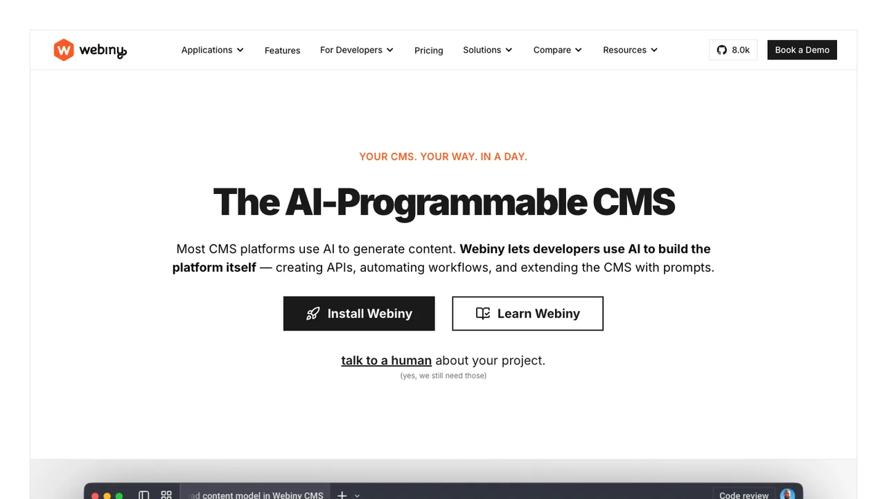 Webiny screenshot