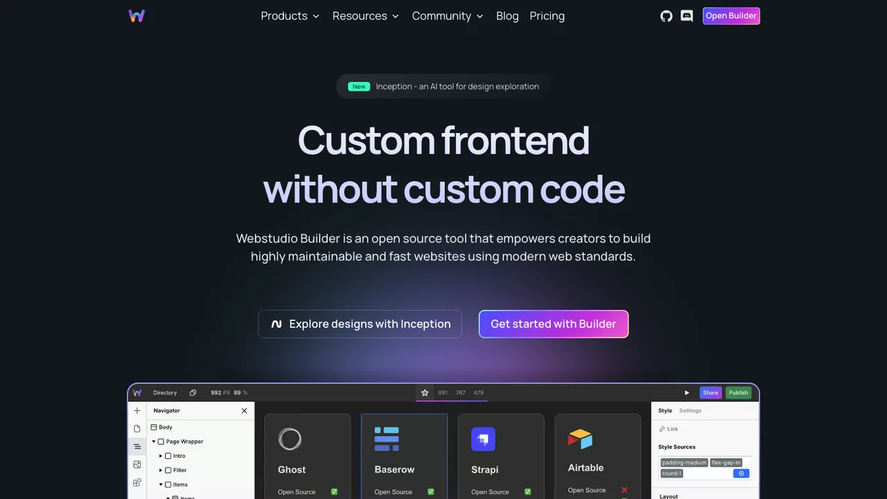 Webstudio screenshot