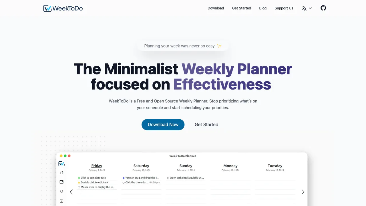 WeekToDo screenshot