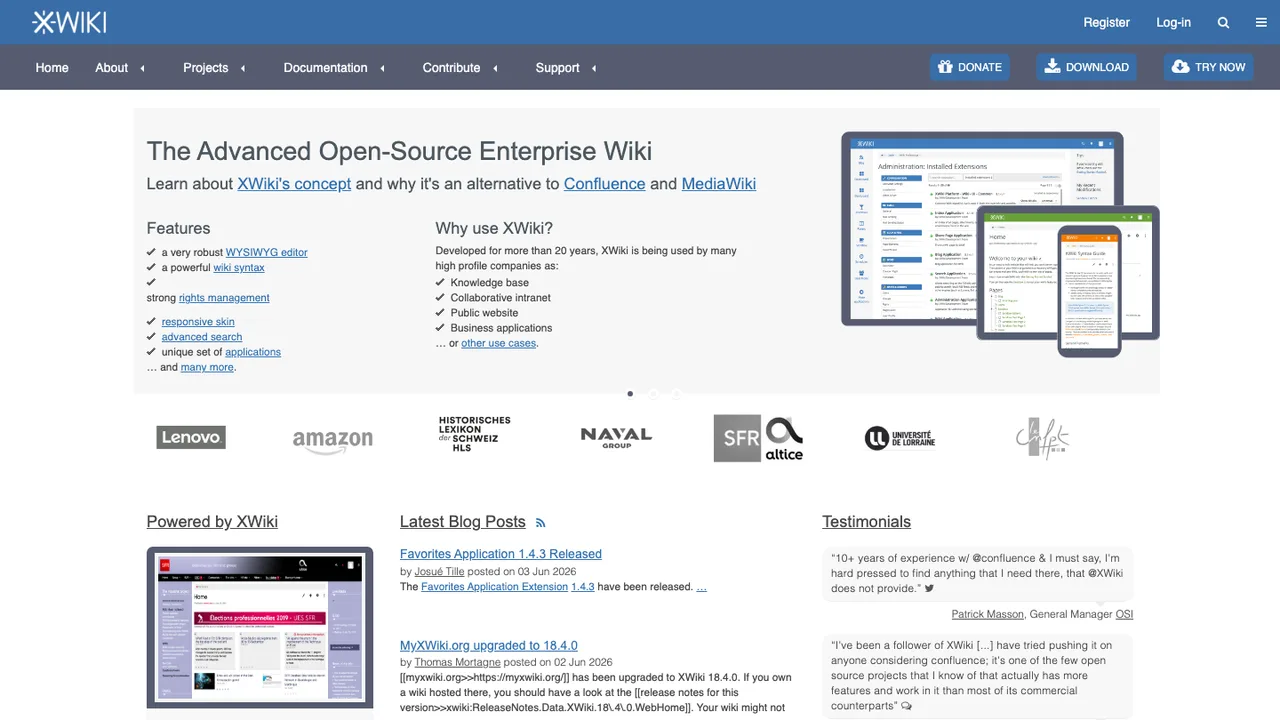 XWiki screenshot