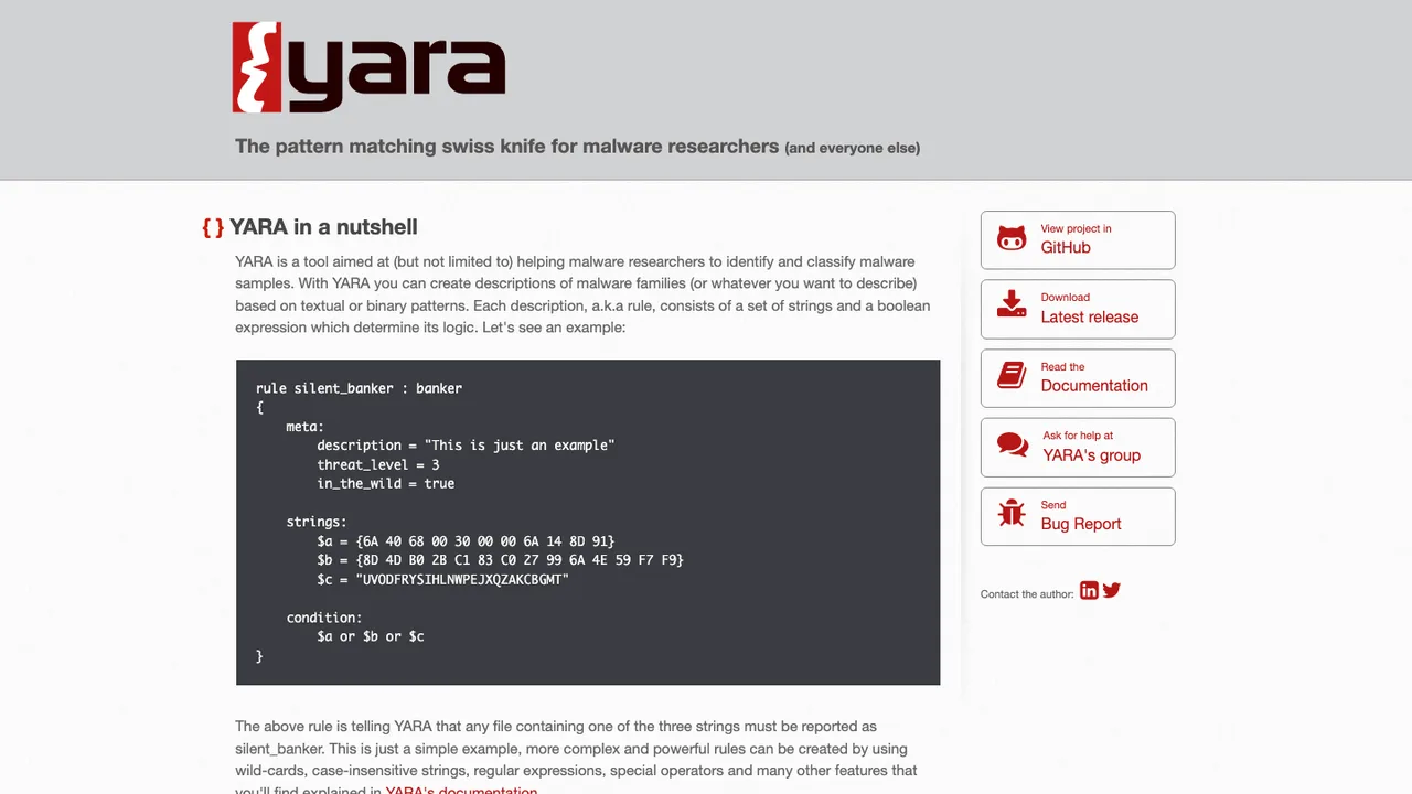 YARA screenshot