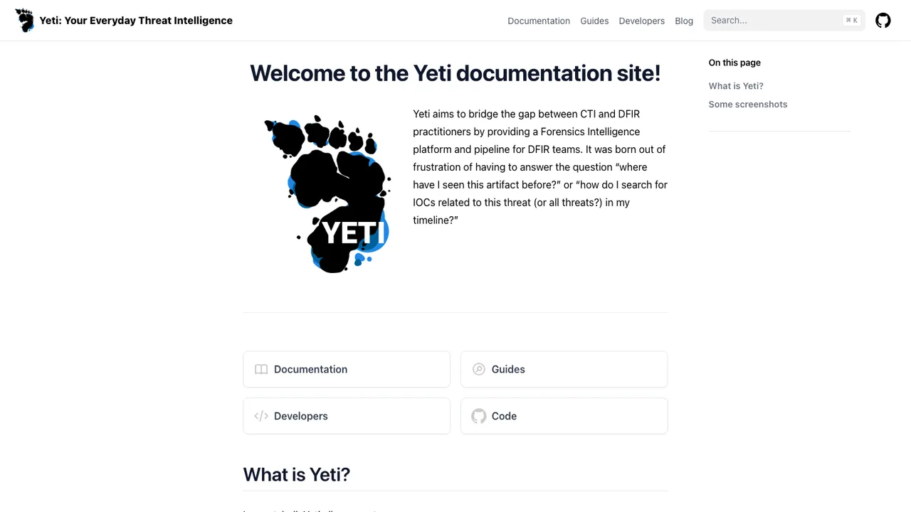 Yeti screenshot